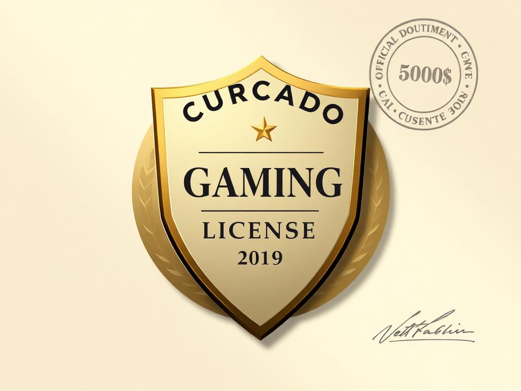 Emblema y sello oficial de licencia de juego de Curacao